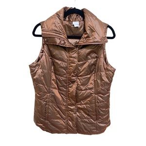 Chico’s Shimmery Brown Puffer Vest